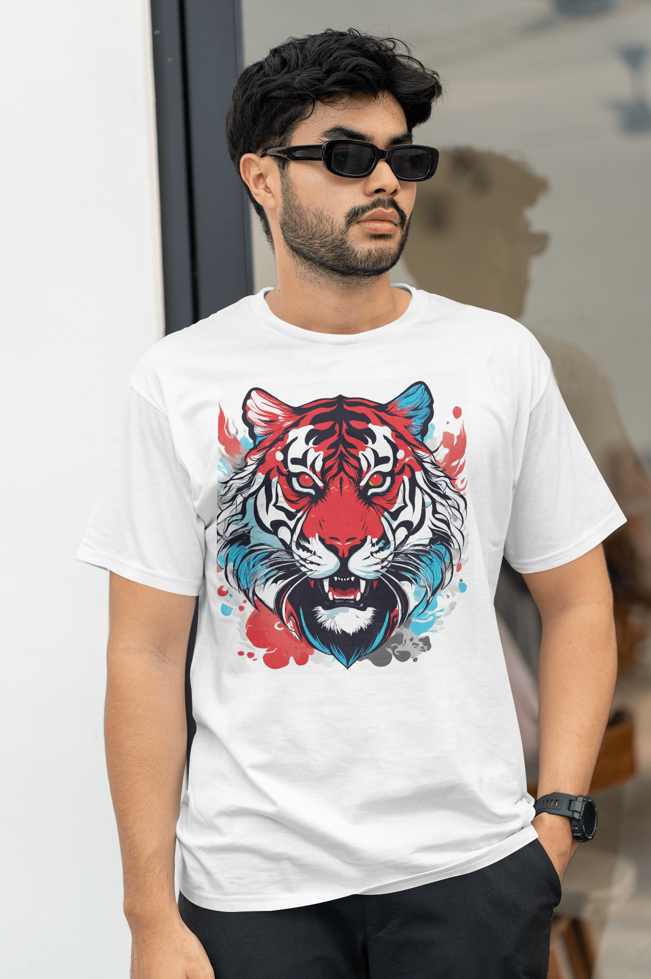 Vibrant Tiger Graphic Unisex T-Shirt